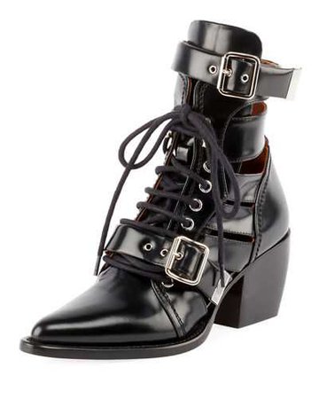 Chloe Rylee Lace-Up Box Calf Boot