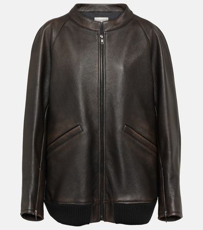 Leather Jacket in Brown - The Row | Mytheresa