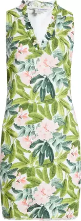 Tommy Bahama Summersweet Tropical Print Sleeveless Linen Shift Dress | Nordstrom