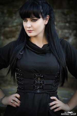 Elke Black Gothic Harness by Heartless | Ladies Gothic