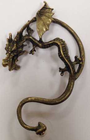 gold ear cuff dragon