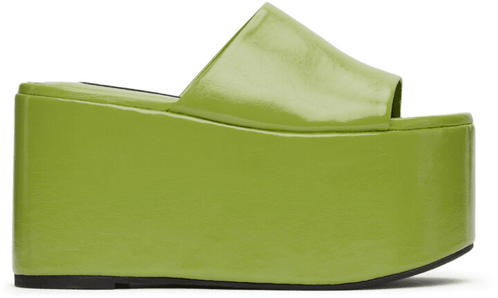 Simon Miller green blackout vegan platform sandals