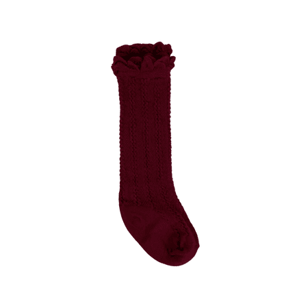 burgundy socks