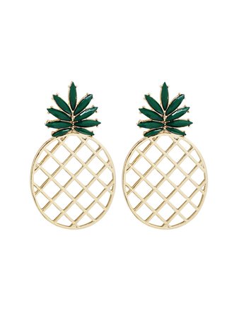 Pineapple Detail Stud Earrings