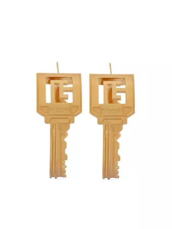 Balmain PB-monogram key-shape Earrings - Farfetch