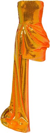 Alex Perry Blaine Drape-Detailed Sequined Straples Mini Dress