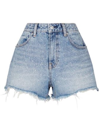 washed out denim shorts