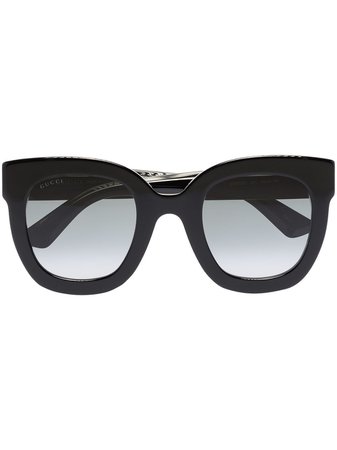 Gucci Eyewear Fyrkantiga Solglasögon Med Logotyp - Farfetch