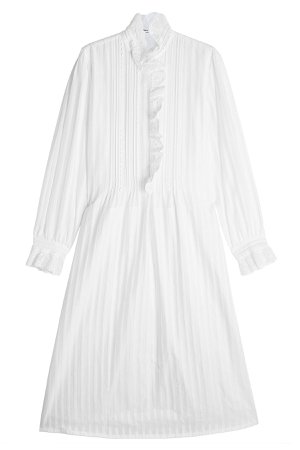 Cotton Voile Dress with Ruffle Trims Gr. FR 40