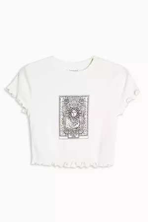 Mystical Moon T-Shirt in White | Topshop