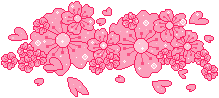 banner spring flower pink pixel Sakura
