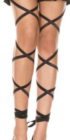 black leg wrap goth/punk accessories