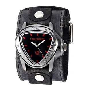 Shop Nemesis Men's Signature Stainless Steel Blue Triangle Watch - Overstock - 5299181