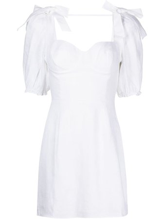 Reformation Spring puff-sleeve mini dress white 1308278WHT - Farfetch