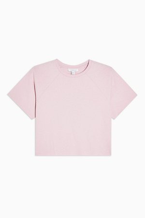 Mauve Raglan Crop T-Shirt | Topshop