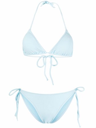 Reina Olga Susan triangle terry-cloth bikini set - FARFETCH