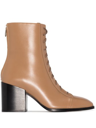 Aeyde lace-up 75mm calf leather boots - FARFETCH