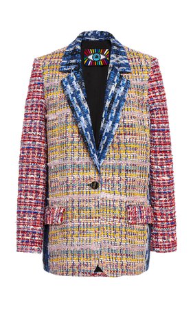 Mixed Tweed Long Blazer by Libertine | Moda Operandi