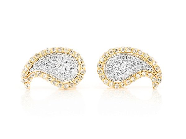 gold paisley earrings - Google Search