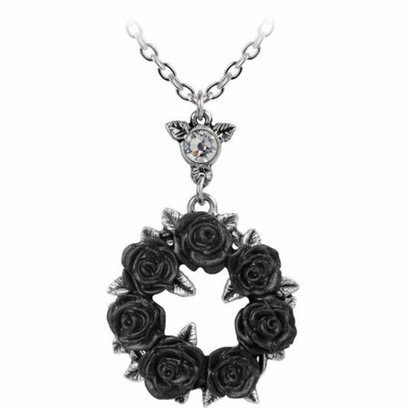 Ring 'O Roses Pendant Necklace Gothic Jewelry Rose Wreath Love Occult Fashion | eBay