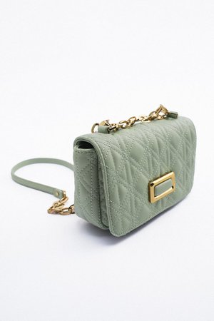 QUILTED CROSSBODY BAG - Water Green | ZARA United States