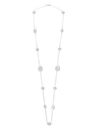 Yoko London 18kt white gold Freshwater pearls necklace Q1835NLET1FLY - Farfetch