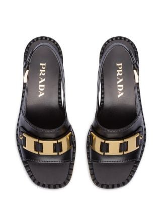 Prada Chain Detail Sandals - Farfetch