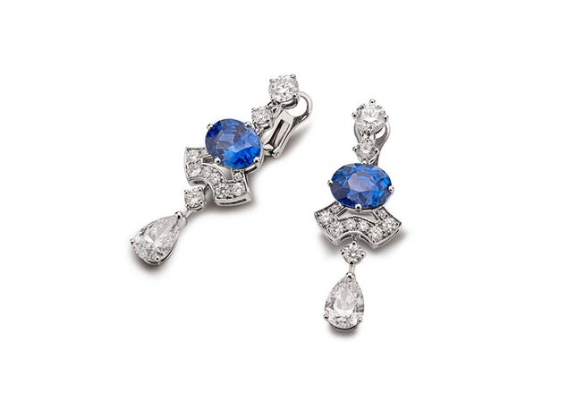 Bvlgari, Sapphire and diamond earrings