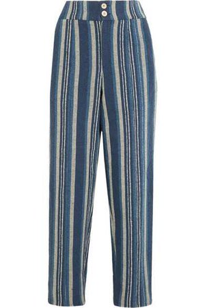 Chloé | Striped cotton-blend straight-leg pants | NET-A-PORTER.COM