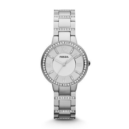 Virginia Stainless Steel Watch - Fossil