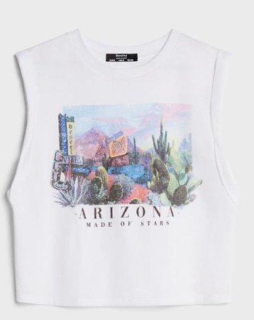 Cropped T-shirt with print
