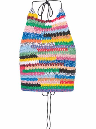 Miu Miu chunky-knit Halterneck Cropped Top - Farfetch