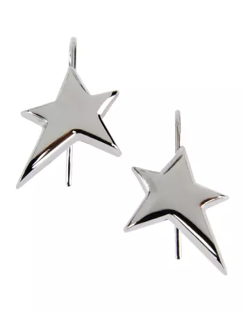 thierry mugler silver earrings