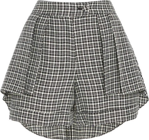 Hellessy Smedley Overlay Plaid Shorts Size: 0