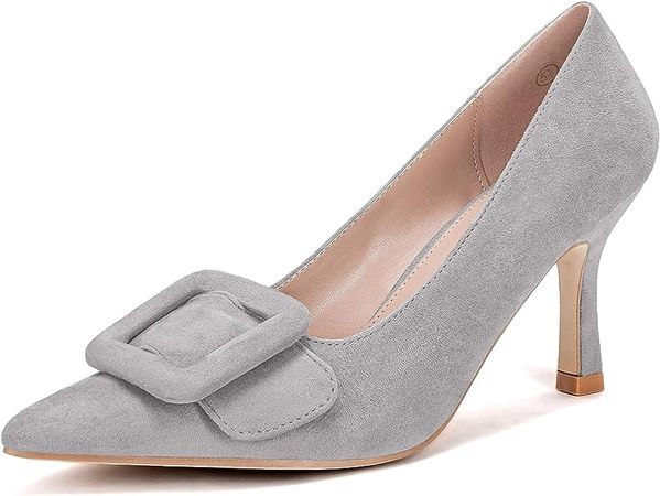 Amazon.com | Coutgo Women's Closed Pointed Toe Pumps Stiletto High Heels Wedding Party Dress Shoes | Pumps