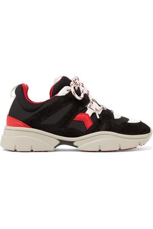 Isabel Marant | Kindsay suede, leather and mesh sneakers | NET-A-PORTER.COM