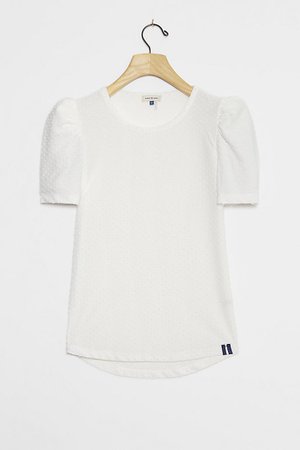 Swiss Dot Puff-Sleeved Top | Anthropologie