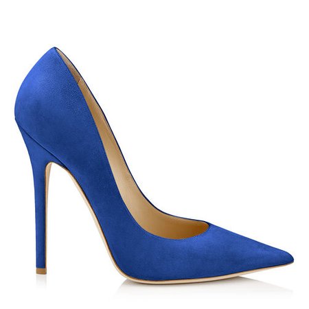 Anouk Pointy Toe Pumps in Aegean Suede