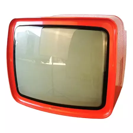 Grundig | Vintage Red Portable TV, 1970s | Chairish