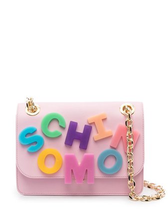 Moschino logo-lettering Leather Shoulder Bag - Farfetch
