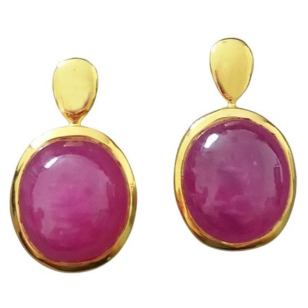 White Gold Ruby Stud Earrings, 14k Oval Cut 1.09ctw Pierced Screw-On Closures For Sale at 1stDibs