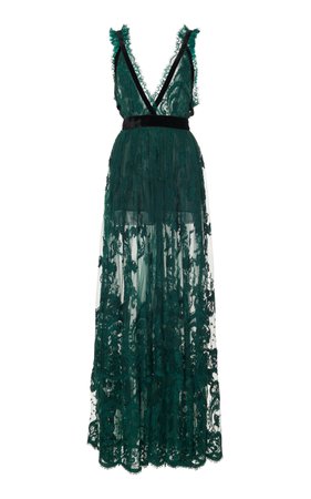 Deep V Long Dress by Elie Saab | Moda Operandi