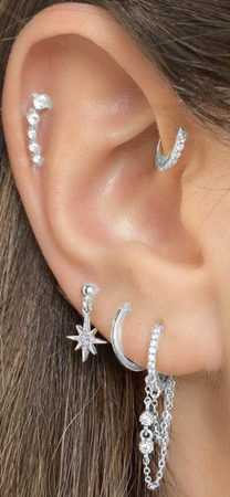 more silver cuff earrings