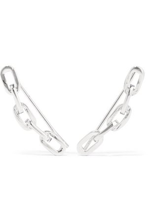 Jennifer Fisher | Chain Link silver and rhodium-plated earrings | NET-A-PORTER.COM