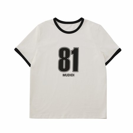 Oversized Numbering T-shirt 002_Black | W Concept