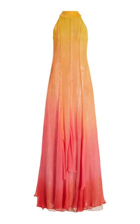Exclusive Ombré-Effect Silk Chiffon Maxi Dress By Francesca Miranda | Moda Operandi