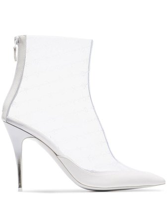 White Stella Mccartney Transparent Pvc Ankle Boots | Farfetch.com