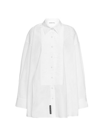 White Oversized Button Down Shirt