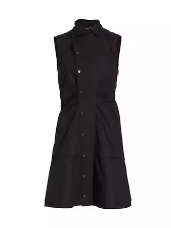 Shop Derek Lam 10 Crosby Satina Tiered Sleeveless Shirtdress | Saks Fifth Avenue