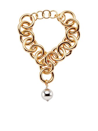 Jil Sander chain link ball charm bracelet - FARFETCH